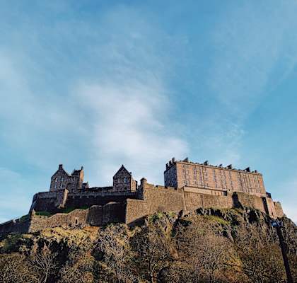 a view of edinburgh castle on a sunny day