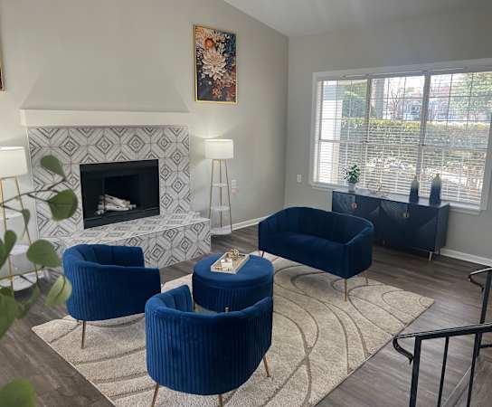 Fireplace Living Area at Champions Club, Glen Allen, Virginia
