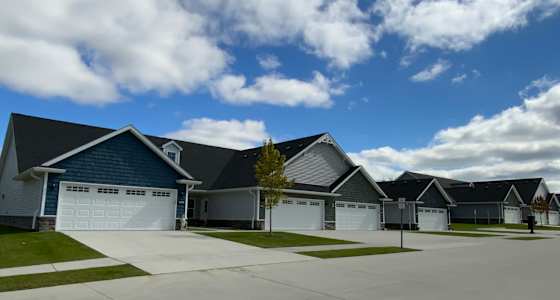 a row of houses in a subdivision