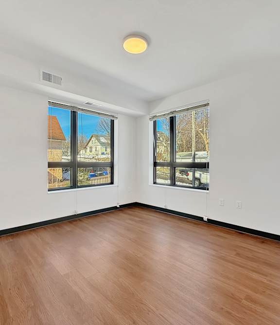 a living room with a couch and a coffee table