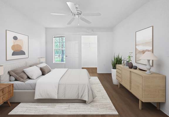 Spacious Bedrooms at Brook Haven Apartments in Brooksville, FL