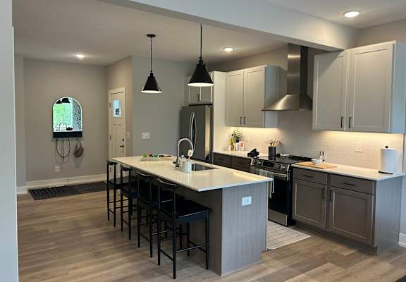Kitchen at Okemos Grand Reserve Apartment Homes in Okemos, Michigan