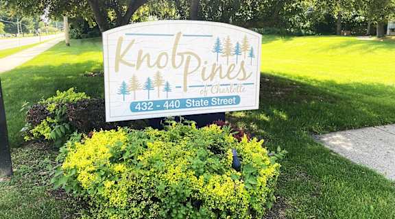 Exterior at Knob Pines Apartments in Charlotte, MI