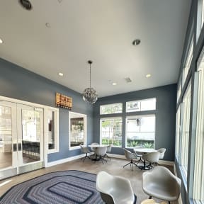a view of the living room from the second floor at The Bryant Apartments at Yorba Linda, California, 92887
