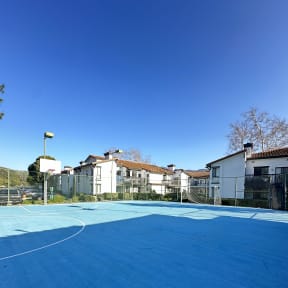 a view of a soccer net and basketball hoop at The Bryant Apartments at Yorba Linda, Yorba Linda, CA 92887