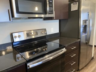 Matching stainless steel appliances included at the villas at mahoney park