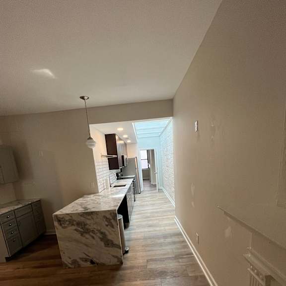 view of kitchen from living area