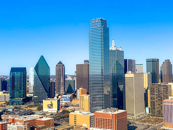 View of Dallas Skyline from Reunion Tower