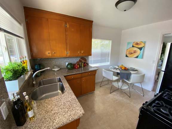 Staged kitchen interior