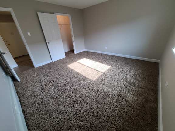 Bedroom with large closet
