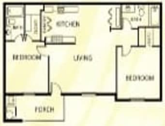  Floor Plan 2 Bedroom 2 Bath