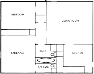  Floor Plan 2 Bedroom