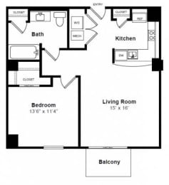 Chelsea Floorplan at The Manhattan Tower and Lofts