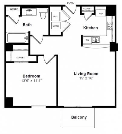 Chelsea Floorplan Chelsea Floorplan at The Manhattan Tower and Lofts