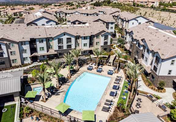 take a dip in the resort style swimming pool