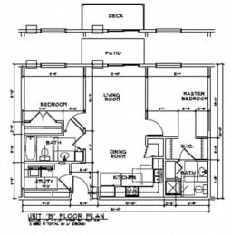  Floor Plan 2 Bedroom 2 Bathroom