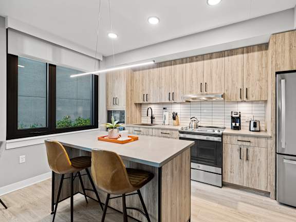 Fully Furnished Kitchen at Coda on Half Apartments, District of Columbia