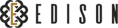 The image features the word "EDISON" in large, bold letters with a stylized "E" to the left.