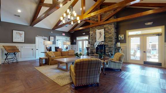 Great Room at The Heritage at Arlington Apartment Homes, Greenville, North Carolina