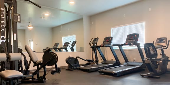 the gym at the monarch luxury apartments