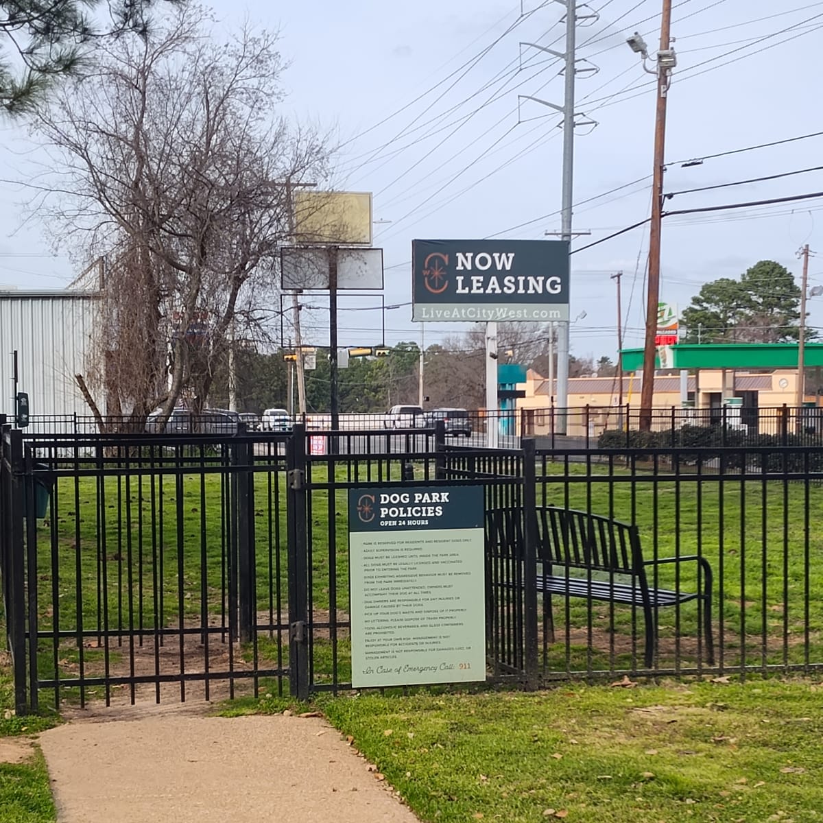 City West Apartment Homes community bark park area - Longview, TX