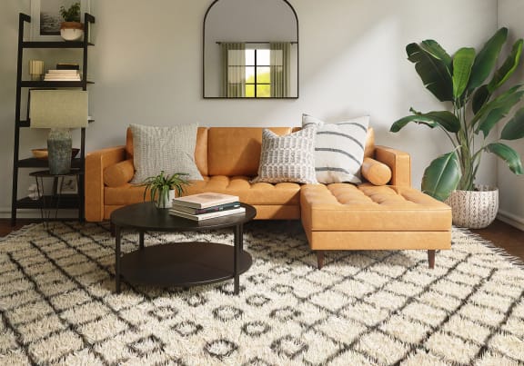 Stylish Living Room at NoVa Townhomes, Canoga Park, CA