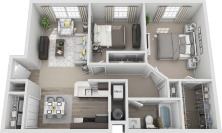 Lake Club Two Bedroom One Bath