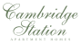the logo or sign for the guest house at Cambridge Station Apartment Homes, Oxford, Mississippi