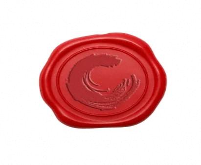 a red condom isolated on a white background