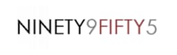 A black background with the words "NINETYFIFTY5" in white and red.