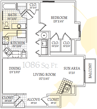 Floor Plans of Gardens of Canal Court in Indianapolis IN