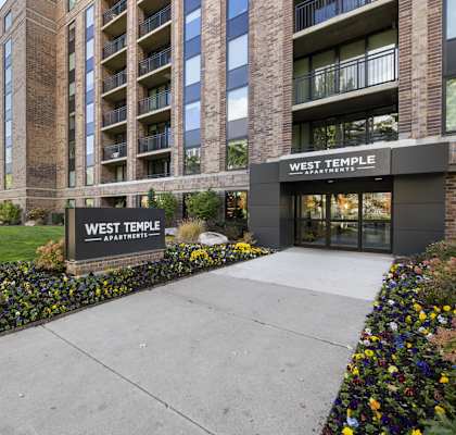 the west terrace building at west temple apartments