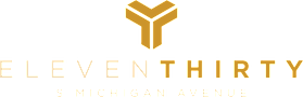 A logo with the text "ELEVENTHIRTY" and "S MICHIGAN AVENUE" below it.