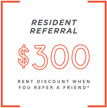a return discount when you refer a friend to a registrar referral referral 300 text at Northtown Village Apartments, Spring Lake Park, MN