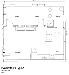  Floor Plan 2 Bedroom A