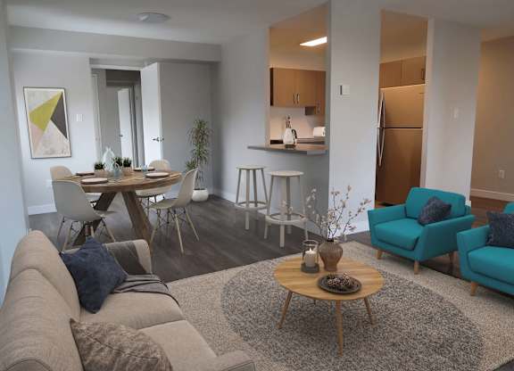 Updated Living and Dining Area