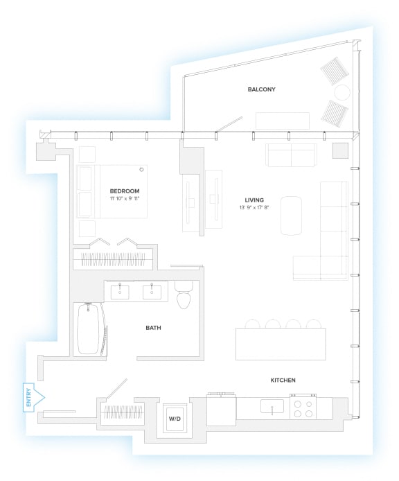 Floorplans Studio, 1 & 2 Bedroom Apartments in River West Chicago