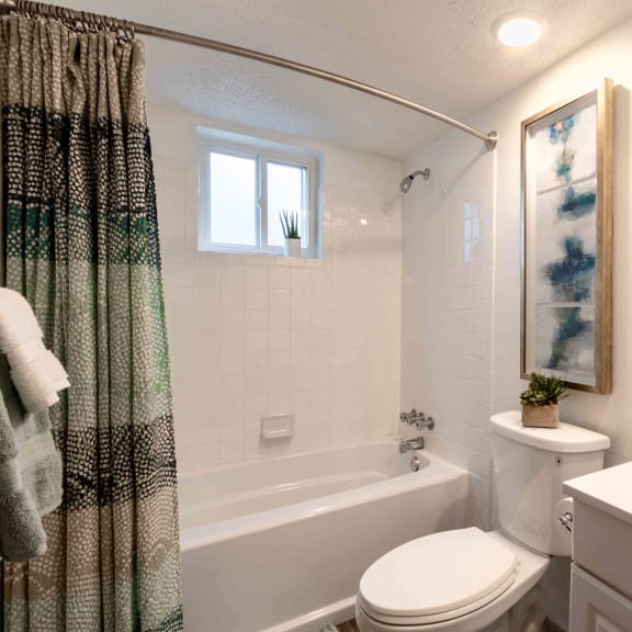 a bathroom with a sink toilet and a bath tub