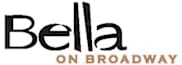 A black and white logo for Bella on Broadway.