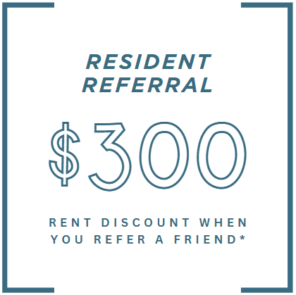 a 200 rent discount when you refer a friend logo at EastGate Apartments, Minnesota, 55904