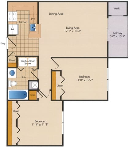 2 bedroom luxury apartments, prince frederick, md