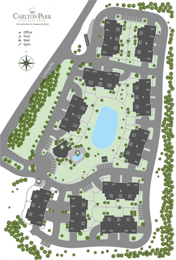a site plan of a parking lot and a parking