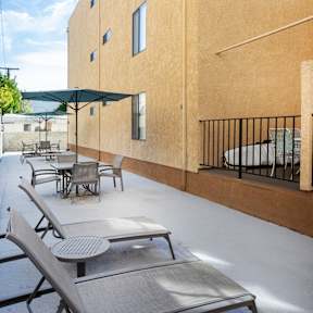 Outdoor Patio at Woodbridge Gardens, Toluca Lake, CA