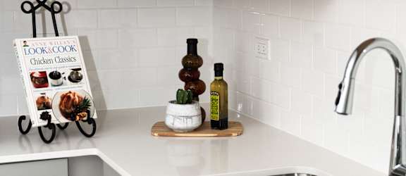 Sink With Faucet at Winfield Station Apartments, J Street Property Services, Winfield, IL, 60190