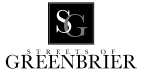 a black and white logo for the streets of greenbrier