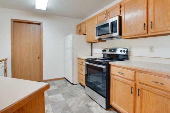 Kitchen Unit at Bluemont Village Apartments, Fargo