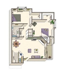 2 bed 1 bath C at Silver Reef Apartments, Colorado