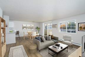 Modern Living Room at Ironwood Apartments, Coeur dAlene, ID, 83814