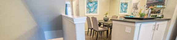 Stairway with Kitchen Nook Area | Apartments For Rent In Scottsdale AZ | The Catherine Townhomes