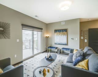 Spacious kitchens with granite countertops at WH Flats new luxury apartments in south Lincoln NE 68516